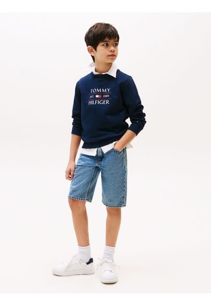 Saco Azul Con Logo Tommy Hilfiger