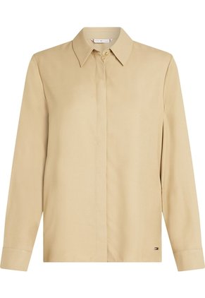 Camisa Naranja De Corte Amplio Y Tapeta Oculta Tommy Hilfiger