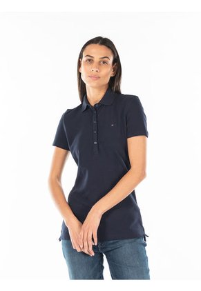 Polo Con Logo En El Pecho Azul Tommy Hilfiger