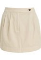 Minifalda Con Pinzas Mujer Beige Tommy Hilfiger de Tommy Hilfiger