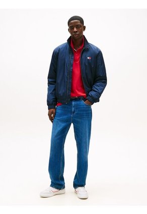 Tenis Negro De Cuero Con Suela Cupsole Tommy Hilfiger