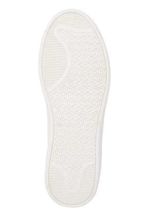 Tenis Beige De Cuero Con Monograma Tommy Hilfiger