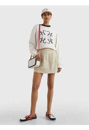 Saco Blanco Modern Con Logo De Cuerda Para Mujer Tommy Hilfiger