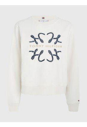 Saco Blanco Modern Con Logo De Cuerda Para Mujer Tommy Hilfiger