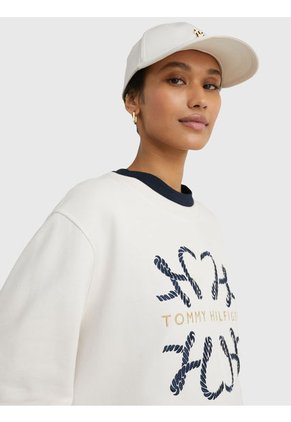 Saco Blanco Modern Con Logo De Cuerda Para Mujer Tommy Hilfiger