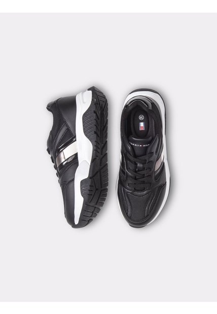 Tenis Negro Para Niña Con Diseño De Lateral Tommy Hilfiger