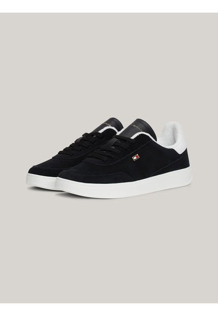 Tenis Negro Heritage Con Logo Esmaltado Tommy Hilfiger