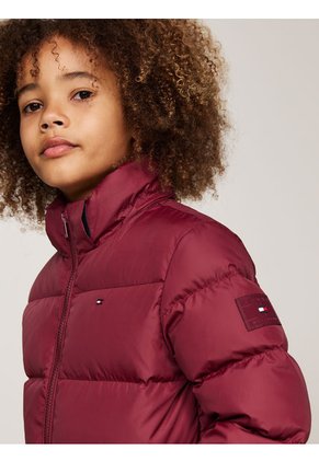 Chaqueta Niño Roja Essential Acolchada Con Gorro Tommy Hilfiger