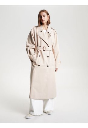 Tenis Cuero Con Suela Cupsole Mujer Beige Tommy Hilfiger