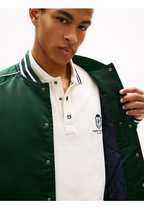Chaqueta Verde Varsity De Nailon Tommy Hilfiger