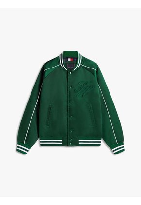 Chaqueta Verde Varsity De Nailon Tommy Hilfiger