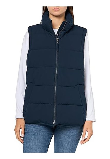 Chaleco Azul De Cuello Alto Con Cierre De Cremallera  Tommy Hilfiger