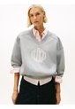 Saco Gris De Felpa Con Cuello En V Tommy Hilfiger de Tommy Hilfiger