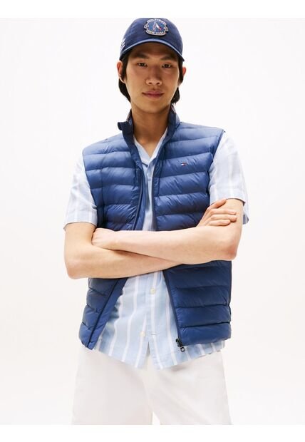 Chaleco Azul Oscuro Plegable En Tejido Que Repele El Agua Tommy Hilfiger