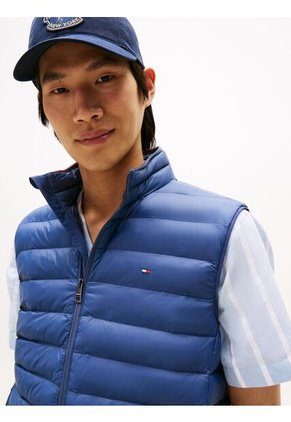 Chaleco Azul Oscuro Plegable En Tejido Que Repele El Agua Tommy Hilfiger