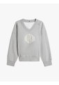 Saco Gris De Felpa Con Cuello En V Tommy Hilfiger de Tommy Hilfiger