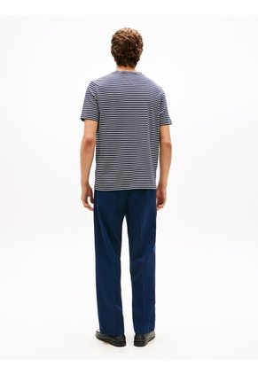Camiseta Azul Oscuro Regular Fit A Rayas Tommy Hilfiger