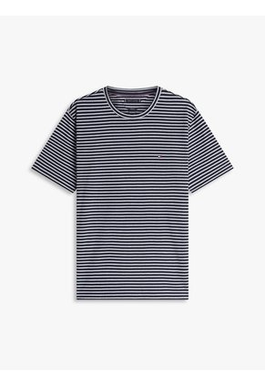 Camiseta Azul Oscuro Regular Fit A Rayas Tommy Hilfiger