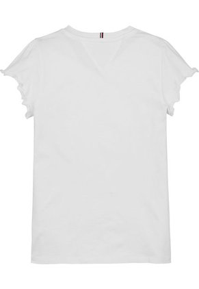 Camiseta Blanco Con Logo Metálico Para Niña Tommy Hilfiger