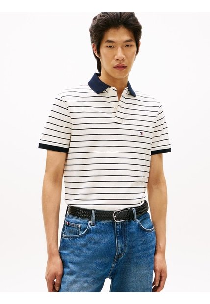 Polo Blanco 1985 De Corte Regular Tommy Hilfiger