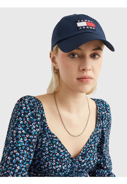 Gorra Heritage De Algodón Orgánico Mujer Azul Tommy Hilfiger