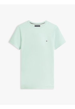 Camiseta Verde De Cuello Redondo Y Corte Extra Slim Tommy Hilfiger