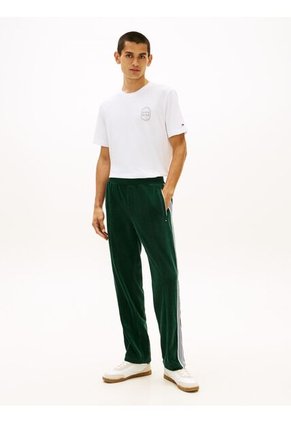 Camiseta Blanca Con Logo Gráfico Redondo Tommy Hilfiger