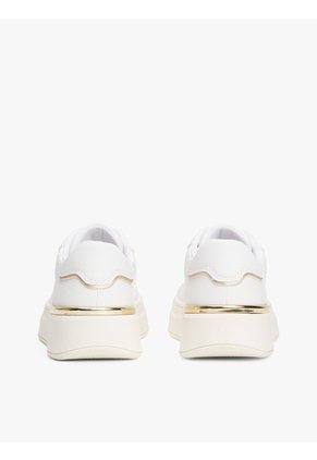 Tenis Blanco Para Niña De Corte Bajo Con Suela De Goma Vulcanizada Tommy Hilfiger