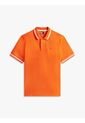 Polo Naranja De Corte Regular Ribeteado Con Logo Tommy Jeans de Tommy Hilfiger