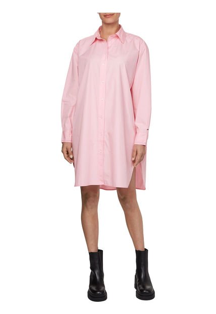 Vestido Camisero Rosado De Algodón Para Mujer Tommy Hilfiger