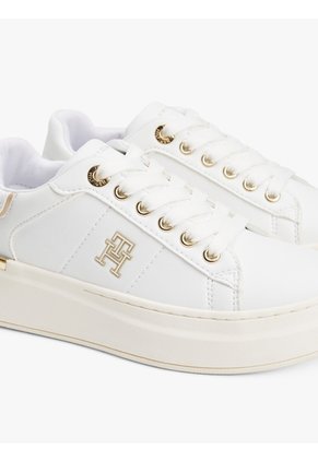 Tenis Blanco Para Niña De Corte Bajo Con Suela De Goma Vulcanizada Tommy Hilfiger