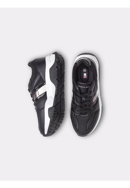 Tenis Negro Con Diseño De Tommy Hilfiger Lateral Tommy Hilfiger