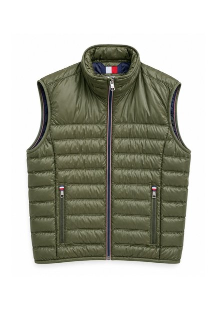 Chaleco Verde Sin Mangas Con Detalles Distintivos Tommy Hilfiger