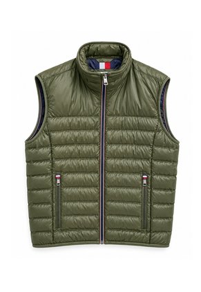 Chaleco Verde Sin Mangas Con Detalles Distintivos Tommy Hilfiger