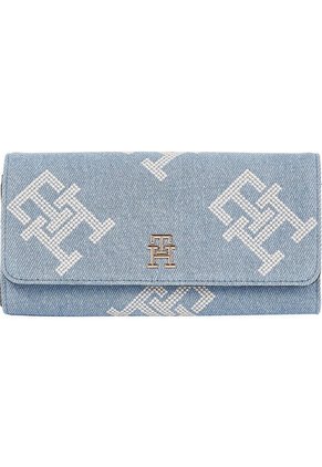Cartera Vaquera Iconic Grande Con Monogramas Mujer Celeste Tommy Hilfiger