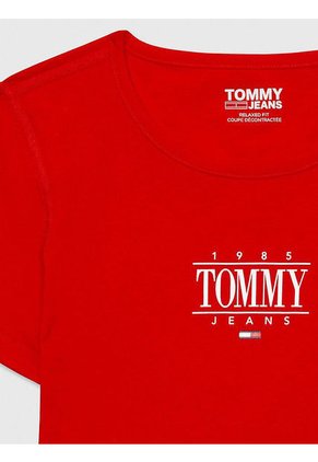 Camiseta Essential Con Logo Mujer Rojo Tommy Hilfiger