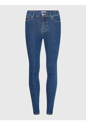 Jeans Harlem Th Flex Superceñidos De Talle Alto Mujer Azul Tommy Hilfiger