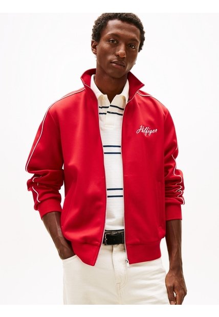Chaqueta Roja Moderna Con Logo Tommy Hilfiger