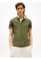 Polo Verde De Corte Regular Con Ribeteado Tommy Hilfiger de Tommy Hilfiger