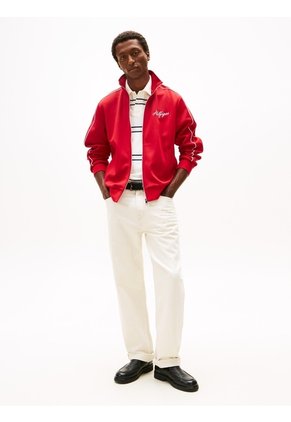 Chaqueta Roja Moderna Con Logo Tommy Hilfiger