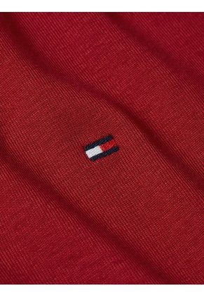 Vestido Rojo AOP Con Ribete De Cuello V Tommy Hilfiger
