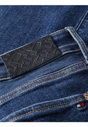 Jeans Harlem Th Flex Superceñidos De Talle Alto Mujer Azul Tommy Hilfiger