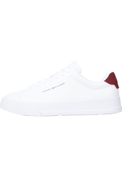 Tenis Blancos Granuladas Con Logo Tommy Hilfiger