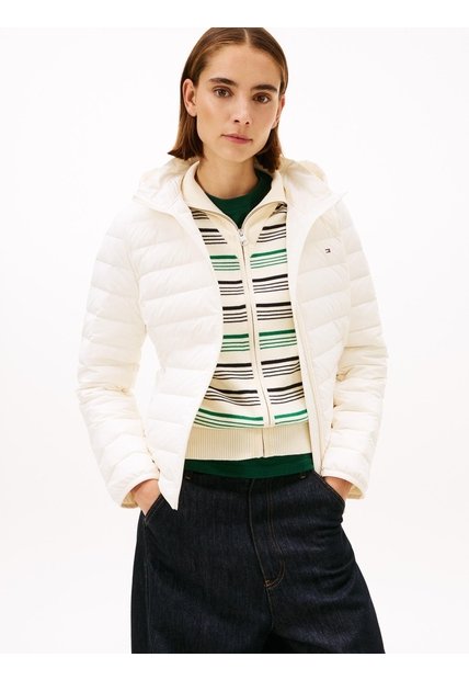 Chaqueta Blanca Ligera De Plumón Tommy Hilfiger