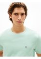 Camiseta Verde De Cuello Redondo Con Logo Bordado Tommy Hilfiger de Tommy Hilfiger