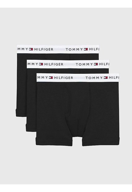 Pack Negro De 3 Bóxer Con Detalles Distintivos De Tommy Hilfiger Tommy Hilfiger