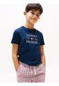 Camiseta Azul De Algodón Con Logo Para Niño Tommy Hilfiger de Tommy Hilfiger