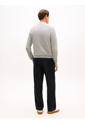 Saco Gris De Punto Texturizado Tommy Hilfiger