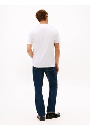 Camiseta Blanca De Cuello Redondo Con Logo Gráfico Tommy Hilfiger