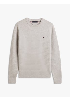 Saco Gris De Punto Texturizado Tommy Hilfiger